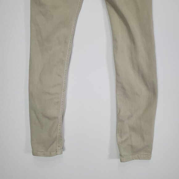 FREE PEOPLE‎ Womens Jeans SZ 27R Midrise Khaki Busted Knee Skinny Stretchy Boho - Picture 13 of 13